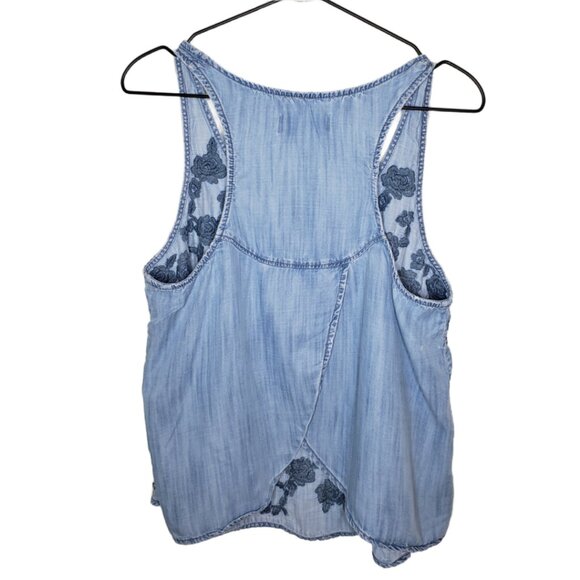 Abercrombie & Fitch Women's L Denim Embroidered Tank Top - Picture 3 of 7